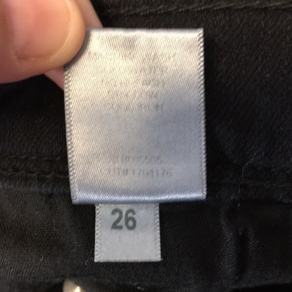 Pistola Black Fringe Straight Leg Jeans Womens 26 Dark Wash Cotton Denim - Picture 10 of 10